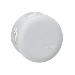 Boîte De Dérivation Ronde - 70x45 Mm - Fermeture Par Enclipsage - Gris LEGRAND