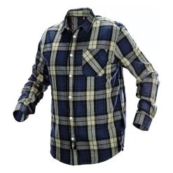 NEO TOOLS EPI Chemise à Carreau Homme NEO TOOLS 81-541 Bleue Olive Noire