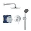 Colonne De Douche Encastrée GET GROHE 25220001- Tête Ø 21 Cm + Douchette 2 Jets - Chrome -Grohe Shop colonne de douche encastree get grohe 25220001 tete o 21 cm douchette 2 jets chrome