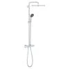 Colonne De Douche Thermostatique VITALIO START 250 CUBE GROHE 26696000 Tête Ø 25 Cm + Douchette 2 Jets - Chrome -Grohe Shop colonne de douche thermostatique vitalio start 250 cube tete o 25 cm douchette 2 jets chrome
