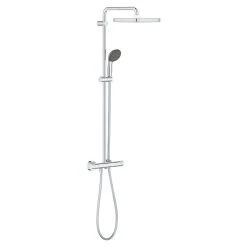 Colonne De Douche Thermostatique VITALIO START 250 CUBE GROHE 26696000 Tête Ø 25 Cm + Douchette 2 Jets - Chrome