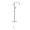 Colonne Thermostatique EUPHORIA SYSTEM 180 GROHE 27296001 - Tête Ø 18 Cm + Douchette 3 Jets - Chromé -Grohe Shop colonne thermostatique euphoria system 180 grohe 27296001 tete o 18 cm douchette 3 jets chrome