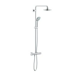 Colonne Thermostatique EUPHORIA SYSTEM 180 GROHE 27296001 - Tête Ø 18 Cm + Douchette 3 Jets - Chromé