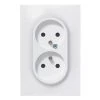 Double Prise 2P+T Neptune - Vertical - Blanc LEGRAND -Grohe Shop double prise 2pt neptune vertical blanc legrand