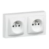 Double Prise 2P+T - Précâblé - Blanc LEGRAND