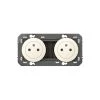 Double Prise De Courant 2P+T Surface Dooxie 16A Précâblées Finition Blanc LEGRAND