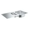 Évier K200 GROHE 31564SD1 1 Bac + 1/2 Bac + 1 égouttoir - Inox -Grohe Shop evier k200 grohe 31564sd1 1 bac 12 bac 1 egouttoir inox