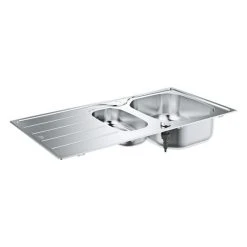 Évier K200 GROHE 31564SD1 1 Bac + 1/2 Bac + 1 égouttoir - Inox