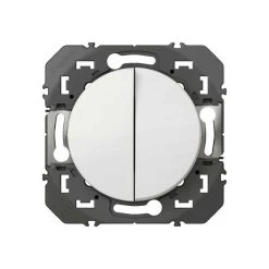 Interrupteur Double Dooxie 10A - Va-et-vient - Blanc LEGRAND