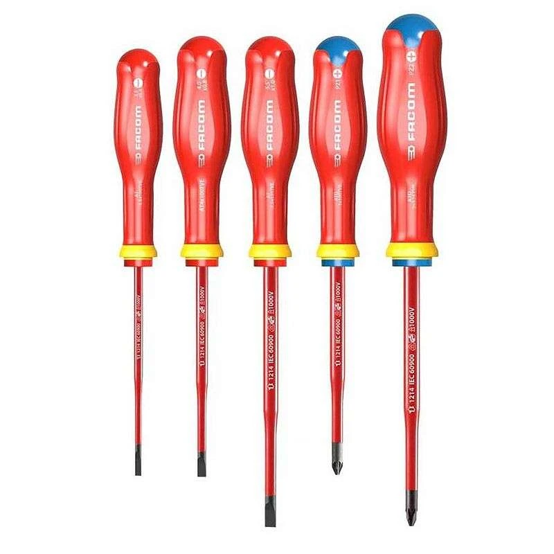 Jeu De 5 Tournevis Protwist Isolés FACOM ATD.J5TVEPB 1000V 3 Jeu De 5 Tournevis Protwist Isolés FACOM ATD.J5TVEPB 1000V