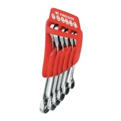 Jeu De 6 Clés Polygonales à Cliquet FACOM 65.JP6PF Tête 15°