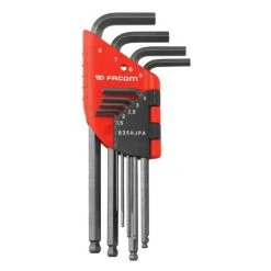 Jeu De 9 Clés Mâles Coudées Longues FACOM 83SH.JPAAPF - 6 Pans - 1,5 à 8 Mm