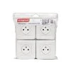 Lot De 4 Prises De Courant Surface Mosaic Blanc Complet Avec Plaque LEGRAND