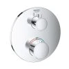 Grohe Mitigeur De Douche Thermostatique GROHTHERM 24076000 Rond Ultra Fin - 2 Sorties - Chrome