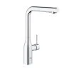 Mitigeur évier ESSENCE GROHE 30270000 - Bec Haut Pivotant - Douchette Extractible - Chrome -Grohe Shop mitigeur evier essence grohe 30270000 bec haut pivotant douchette extractible chrome