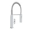 Mitigeur évier EUROCUBE GROHE 31395000 Douchette Avec Flexible Mobile Sur Ressort Apparent - Chrome -Grohe Shop mitigeur evier eurocube grohe 31395000 douchette avec flexible mobile sur ressort apparent chrome