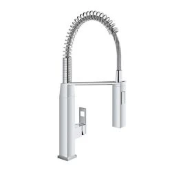 Mitigeur évier EUROCUBE GROHE 31395000 Douchette Avec Flexible Mobile Sur Ressort Apparent - Chrome