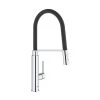Mitigeur évier FEEL GROHE 31489000 - Bec Col De Cygne - Douchette 2 Jets - Noir -Grohe Shop mitigeur evier feel grohe 31489000 bec col de cygne douchette 2 jets noir