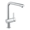 Mitigeur évier FLAIR GROHE 32454000 - Bec Haut - Chrome -Grohe Shop mitigeur evier flair grohe 32454000 bec haut chrome