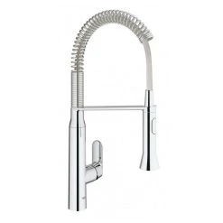 Mitigeur évier PRO K7 GROHE 31379000 - Bec Col De Cygne - Douchette Extractible 2 Jets - Chrome