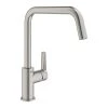 Mitigeur évier START GROHE 30470DC0 QuickFix Plus - Bec Haut- Rotation 150° - Inox Brossé