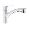 Mitigeur évier START QuickFix Plus GROHE 30307001 - Bec Bas - Douchette 2 Jets - Rotation 90° - Chrome -Grohe Shop mitigeur evier start quickfix plus grohe 30307001 bec bas douchette 2 jets rotation 90 chrome
