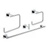 Pack Accessoires 4 En 1 ESSENTIALS CUBE GROHE 40778001 - Chrome -Grohe Shop pack accessoires 4 en 1 essentials cube grohe 40778001 chrome