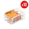 Pack De 10 Bornes De Connexion Rapide à Levier WAGO 2 Entrées Fil Souple Et Rigide - S221 2 Pack De 10 Bornes De Connexion Rapide à Levier WAGO 2 Entrées Fil Souple Et Rigide - S221 -Grohe Shop pack de 10 bornes de connexion rapide a levier wago 2 entrees fil souple et rigide s221