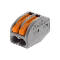Pack De 100 Bornes De Connexion Rapide A Levier WAGO 2 Entrées Fil Souple Et Rigide - S222