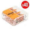 Pack De 40 Bornes De Connexion Rapide A Levier WAGO 3 Entrées Fil Souple Et Rigide - S221 -Grohe Shop pack de 40 bornes de connexion rapide a levier wago 3 entrees fil souple et rigide s221