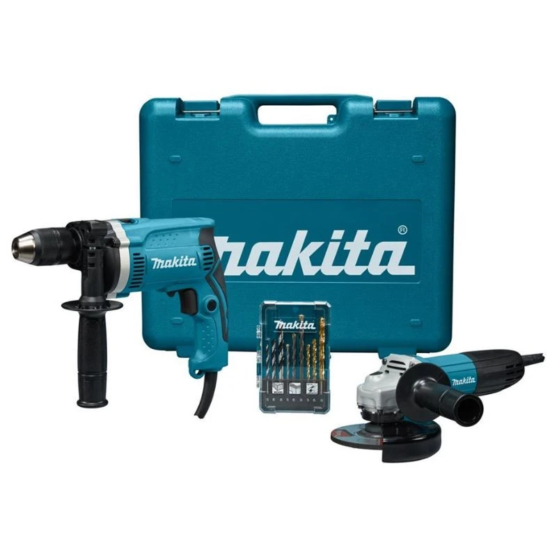 MAKITA MACHINES Pack Perceuse à Percussion HP1631 (710W) + Meuleuse GA5030R (125mm) MAKITA DK0050X1 En Coffret 3 MAKITA MACHINES Pack Perceuse à Percussion HP1631 (710W) + Meuleuse GA5030R (125mm) MAKITA DK0050X1 En Coffret