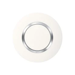 Plaque Dooxie - 1 Poste - Rond - Blanc + Chrome LEGRAND