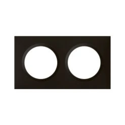 Plaque Dooxie - 2 Postes - Carré - Noir Velours LEGRAND
