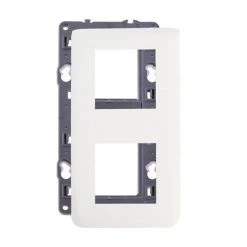 Plaque Mosaic Avec Support Pour 2 X 2 Modules Montage Vertical - Blanc LEGRAND