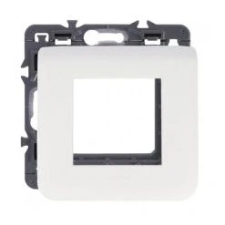 Support à Vis + Plaque Mosaic Blanc - 2 Modules LEGRAND