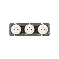 Triple Prise De Courant 2P+T Surface Dooxie 16A Précâblées Finition Blanc LEGRAND